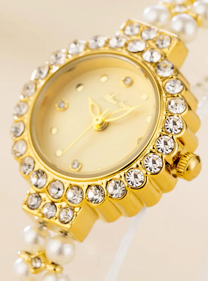 KissICON [KissIcon] Romantic Womens Watch Pearl Bracelet - Waterproof