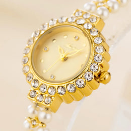 KissICON [KissIcon] Romantic Womens Watch Pearl Bracelet - Waterproof