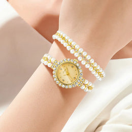 KissICON [KissIcon] Romantic Womens Watch Pearl Bracelet - Waterproof