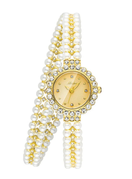 KissICON [KissIcon] Romantic Womens Watch Pearl Bracelet - Waterproof