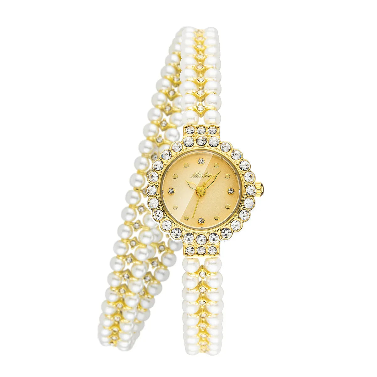 KissICON [KissIcon] Romantic Womens Watch Pearl Bracelet - Waterproof
