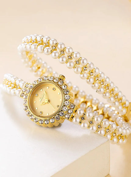 KissICON [KissIcon] Romantic Womens Watch Pearl Bracelet - Waterproof