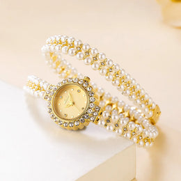 KissICON [KissIcon] Romantic Womens Watch Pearl Bracelet - Waterproof