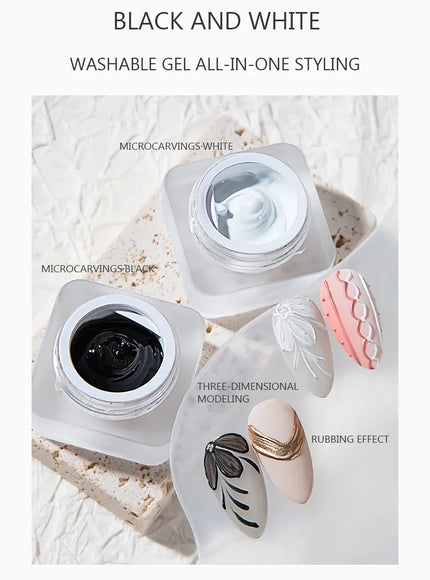 KissICON KissIcon RS Nail Gel Polish 5ml Black White