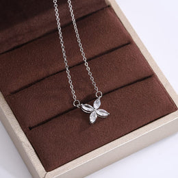 KissICON KissIcon S925 Clover Clavicle Necklace - AAA Zircon Sparkle