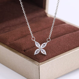 KissICON KissIcon S925 Clover Clavicle Necklace - AAA Zircon Sparkle