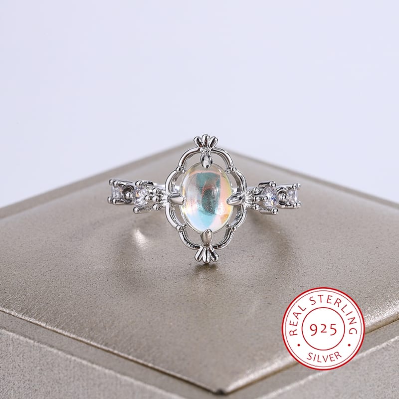 KissICON KissIcon S925 Moonstone Ring For Women - Engagement Gift