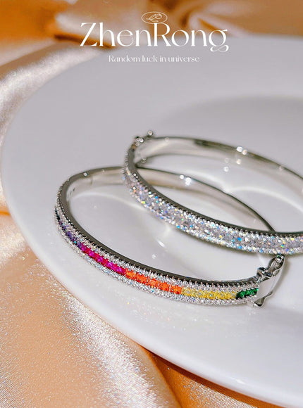 KissICON Kissicon S925 Silver Bling CZ Bangles