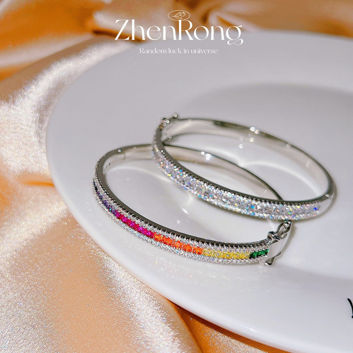 KissICON Kissicon S925 Silver Bling CZ Bangles