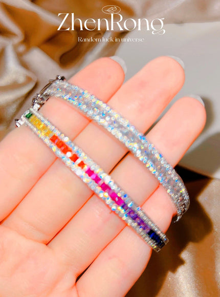 KissICON Kissicon S925 Silver Bling CZ Bangles