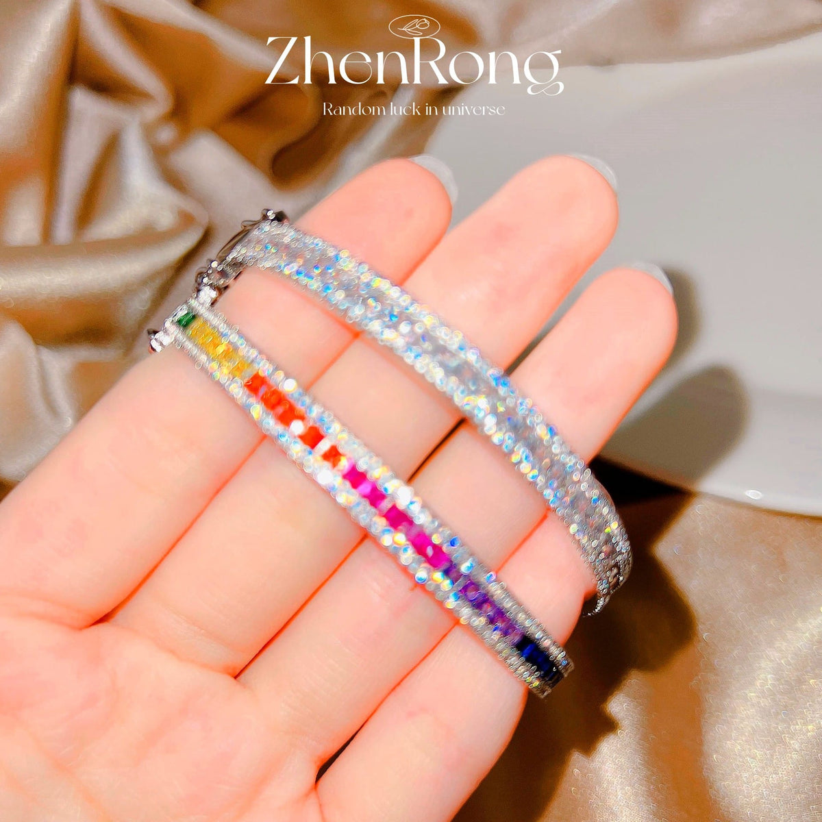 KissICON Kissicon S925 Silver Bling CZ Bangles