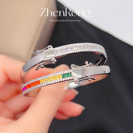 KissICON Kissicon S925 Silver Bling CZ Bangles