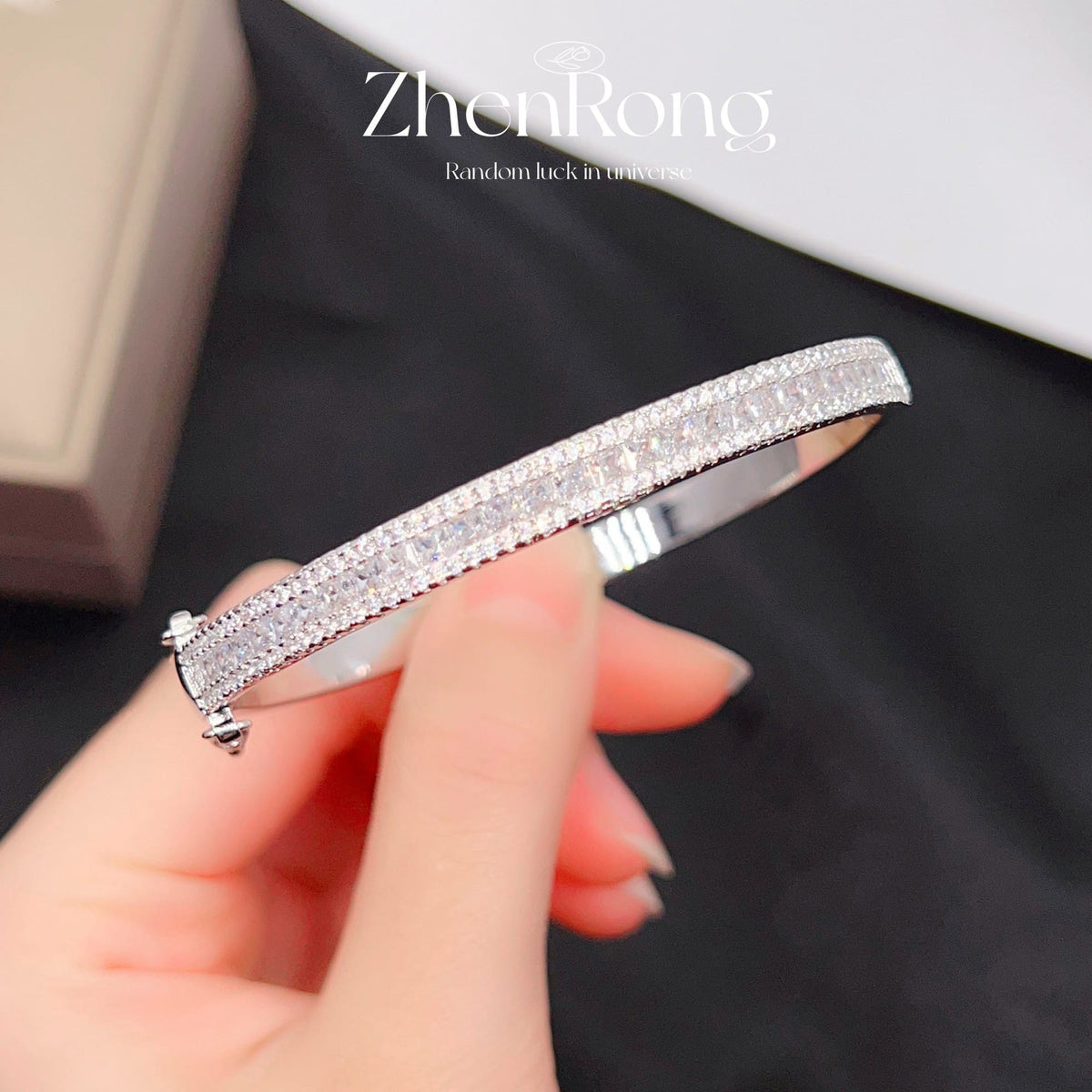 KissICON Kissicon S925 Silver Bling CZ Bangles