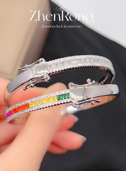 KissICON Kissicon S925 Silver Bling CZ Bangles
