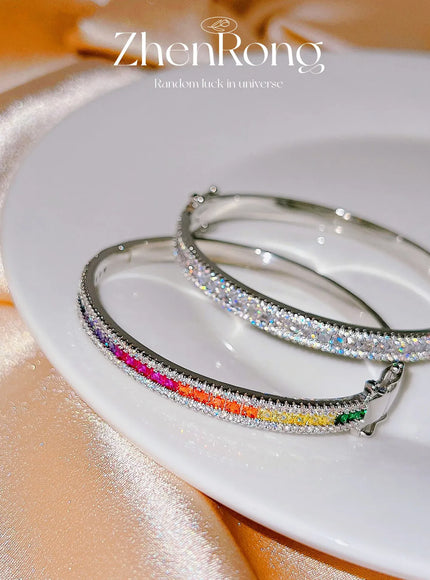 KissICON Kissicon S925 Silver Bling CZ Bangles