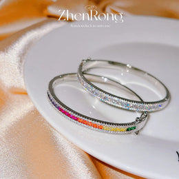 KissICON Kissicon S925 Silver Bling CZ Bangles