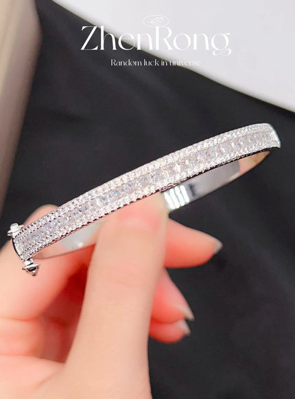 KissICON Kissicon S925 Silver Bling CZ Bangles