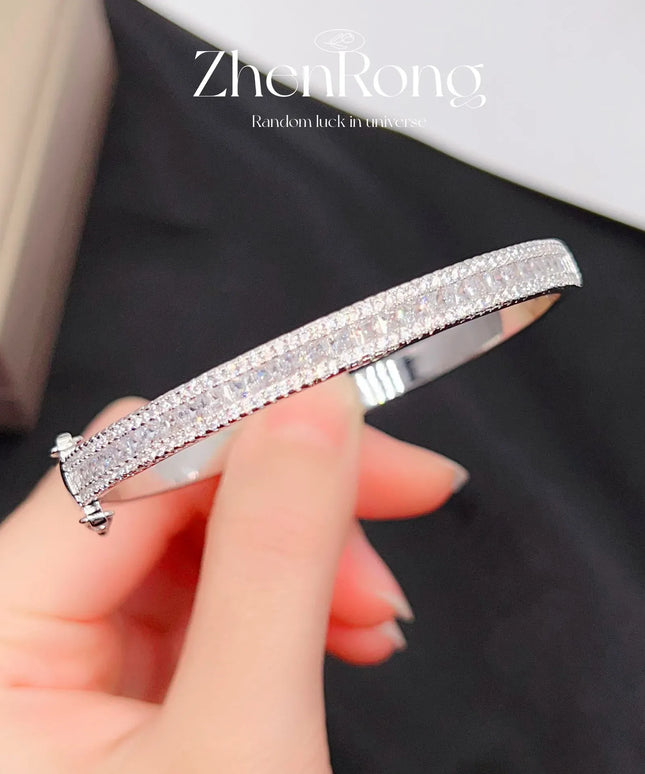 KissICON Kissicon S925 Silver Bling CZ Bangles