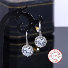 KissICON KissIcon S925 Silver Plated Crystal Earrings Wedding Ready
