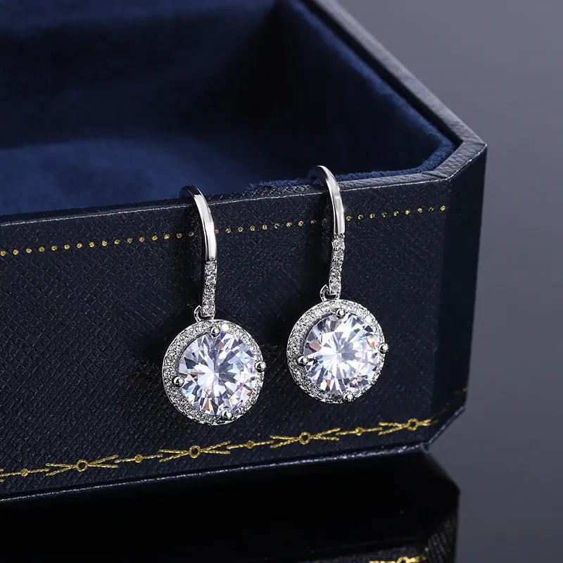 KissICON KissIcon S925 Silver Plated Crystal Earrings Wedding Ready