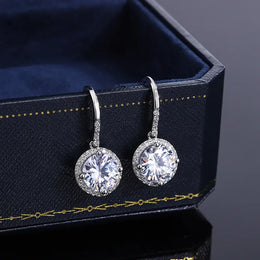KissICON KissIcon S925 Silver Plated Crystal Earrings Wedding Ready