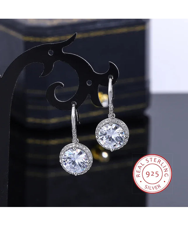 KissICON KissIcon S925 Silver Plated Crystal Earrings Wedding Ready