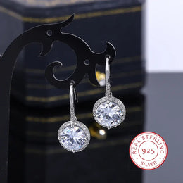 KissICON KissIcon S925 Silver Plated Crystal Earrings Wedding Ready
