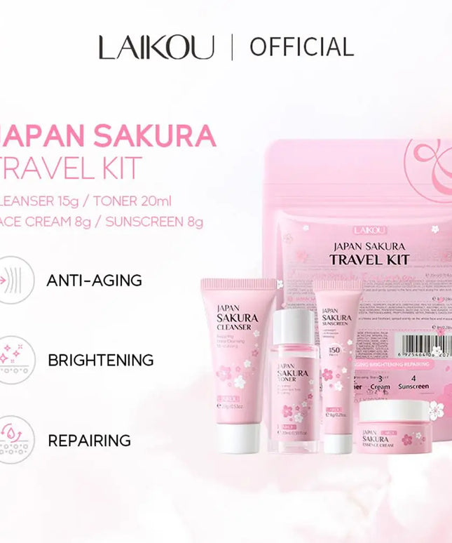 KissICON KissIcon Sakura Skin Care Set Moisturizing Travel Kit