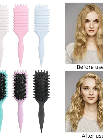 KissICON KissIcon Salon Curl Hair Brush - Detangling Reduces