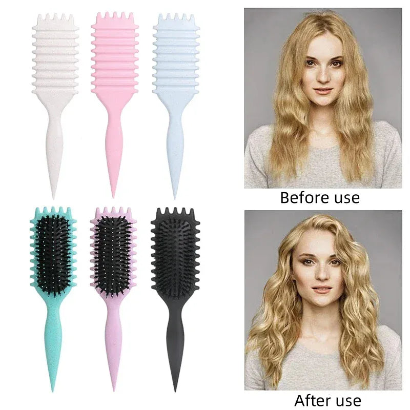 KissICON KissIcon Salon Curl Hair Brush - Detangling Reduces