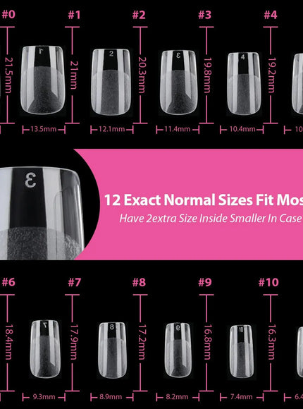 KissICON KissIcon Short Almond Nail Tips Clear Gel Press