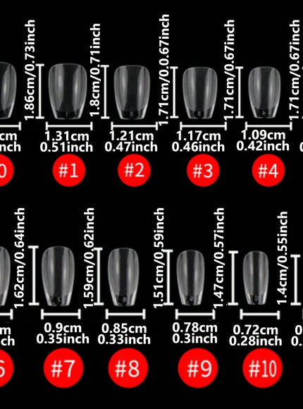 KissICON KissIcon Short Almond Nail Tips Clear Gel Press