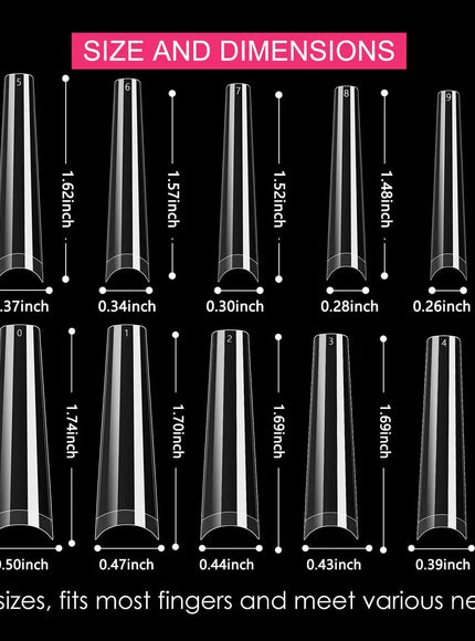 KissICON KissIcon Short Almond Nail Tips Clear Gel Press