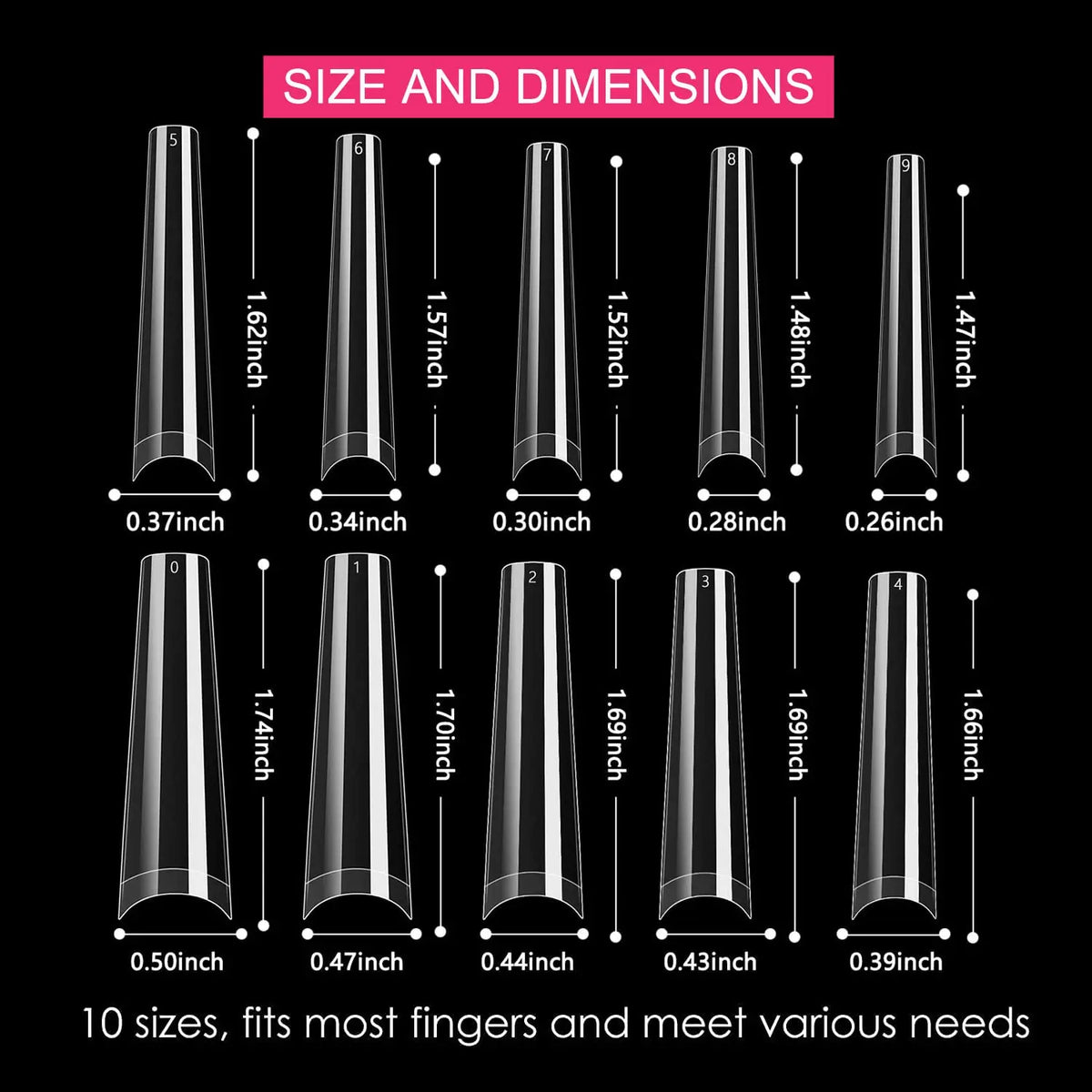 KissICON KissIcon Short Almond Nail Tips Clear Gel Press