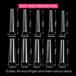 KissICON KissIcon Short Almond Nail Tips Clear Gel Press
