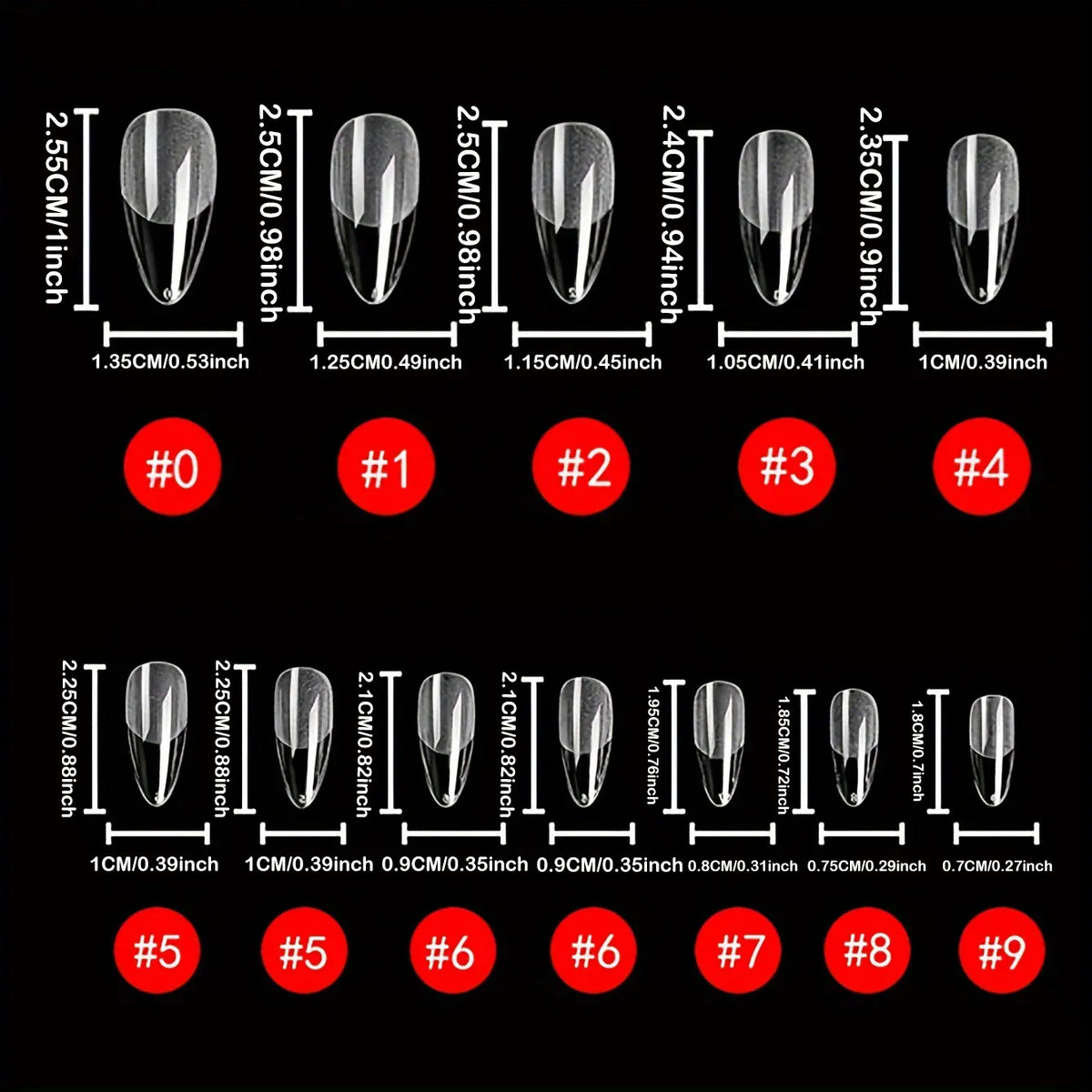 KissICON KissIcon Short Almond Nail Tips Clear Gel Press