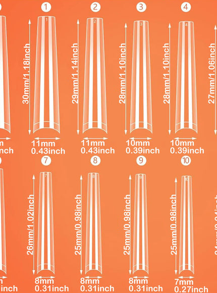 KissICON KissIcon Short Almond Nail Tips Clear Gel Press