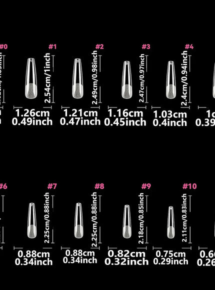 KissICON KissIcon Short Almond Nail Tips Clear Gel Press