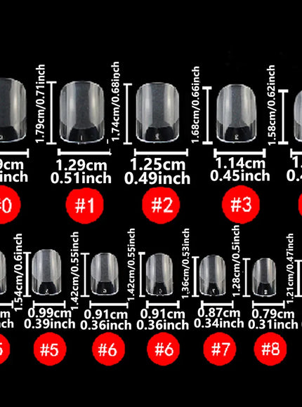 KissICON KissIcon Short Almond Nail Tips Clear Gel Press