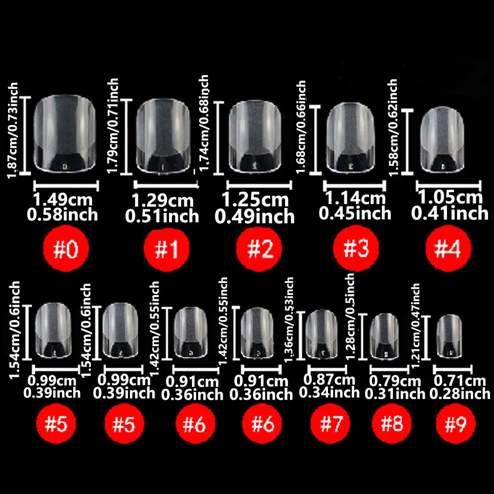 KissICON KissIcon Short Almond Nail Tips Clear Gel Press