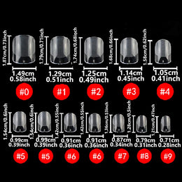 KissICON KissIcon Short Almond Nail Tips Clear Gel Press