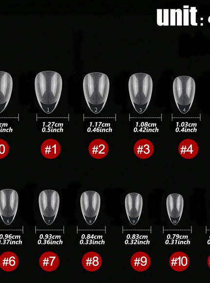 KissICON KissIcon Short Almond Nail Tips Clear Gel Press