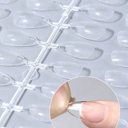 KissICON KissIcon Short Almond Nail Tips Clear Gel Press