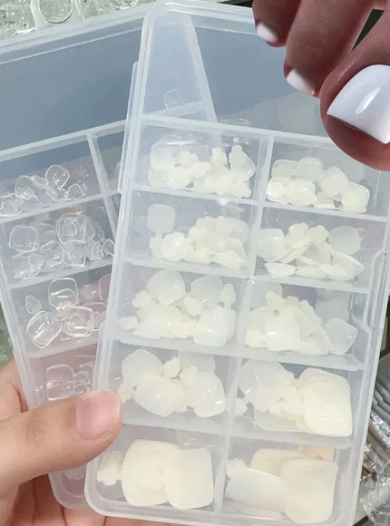KissICON KissIcon Short Square Fake Toe Nails Box Natural