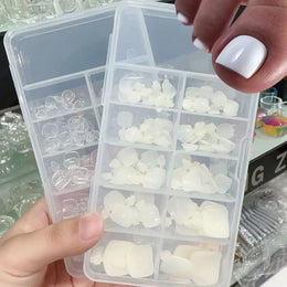 KissICON KissIcon Short Square Fake Toe Nails Box Natural