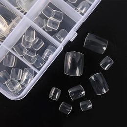 KissICON KissIcon Short Square Fake Toe Nails Box Natural