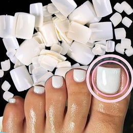 KissICON KissIcon Short Square Fake Toe Nails Box Natural
