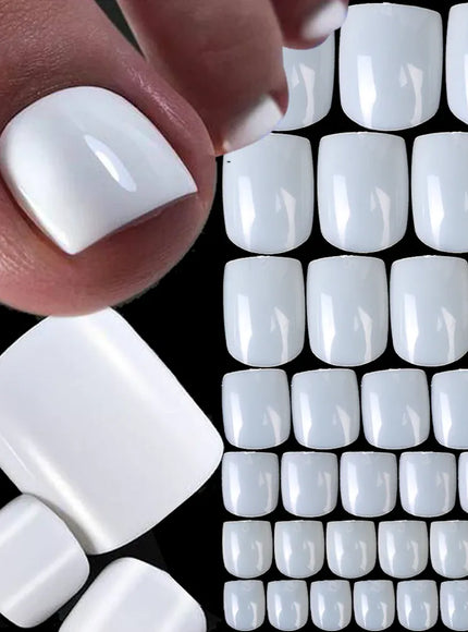 KissICON KissIcon Short Square Fake Toe Nails Box Natural