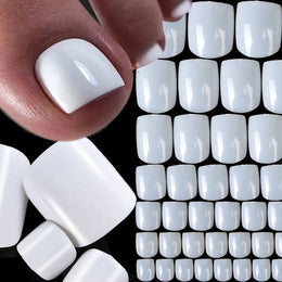 KissICON KissIcon Short Square Fake Toe Nails Box Natural