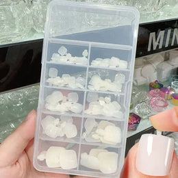 KissICON KissIcon Short Square Fake Toe Nails Box Natural